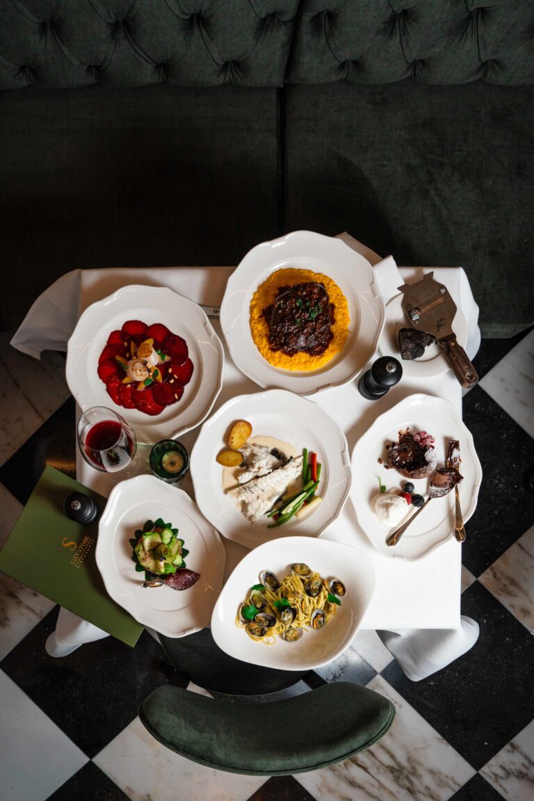 flatlay multiple plates